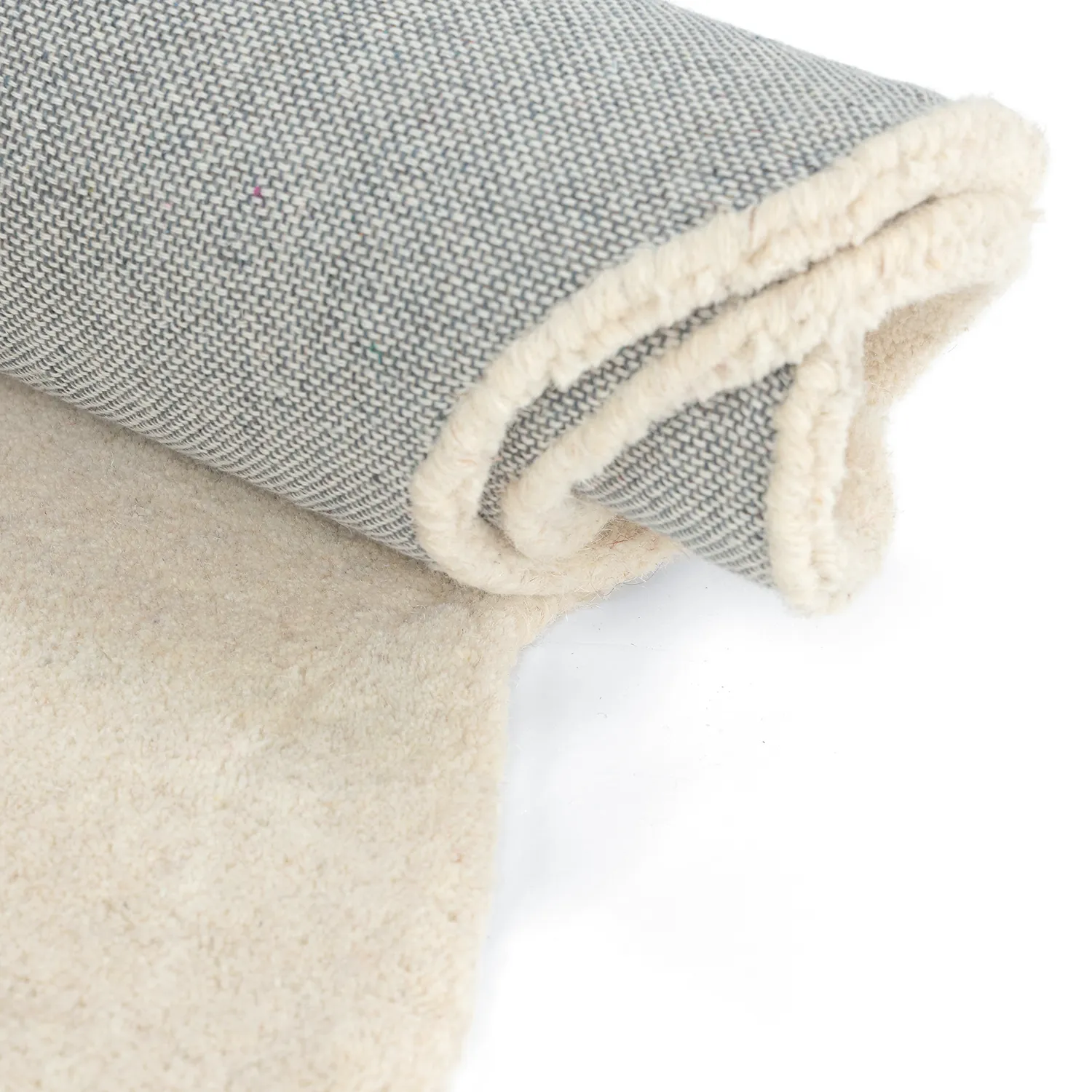 Tappeto in lana ondulato - Diu Hand Tufted Wool Premium (crema)