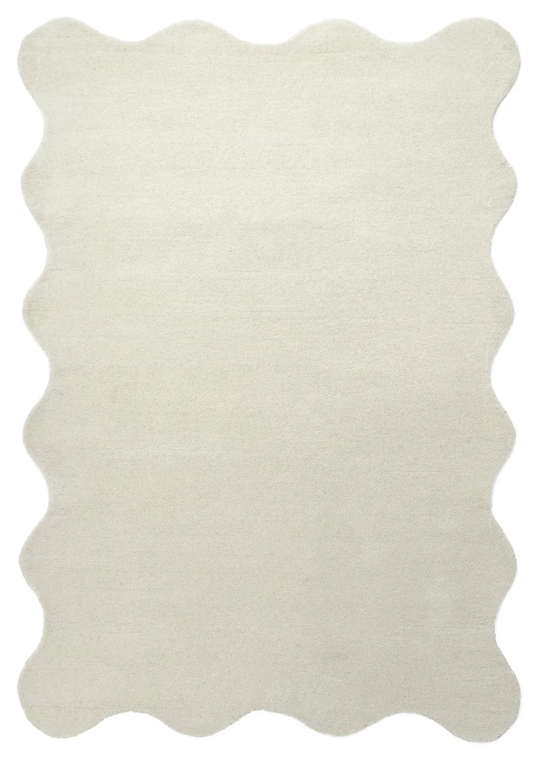 Tappeto in lana ondulato - Diu Hand Tufted Wool Premium (bianco)