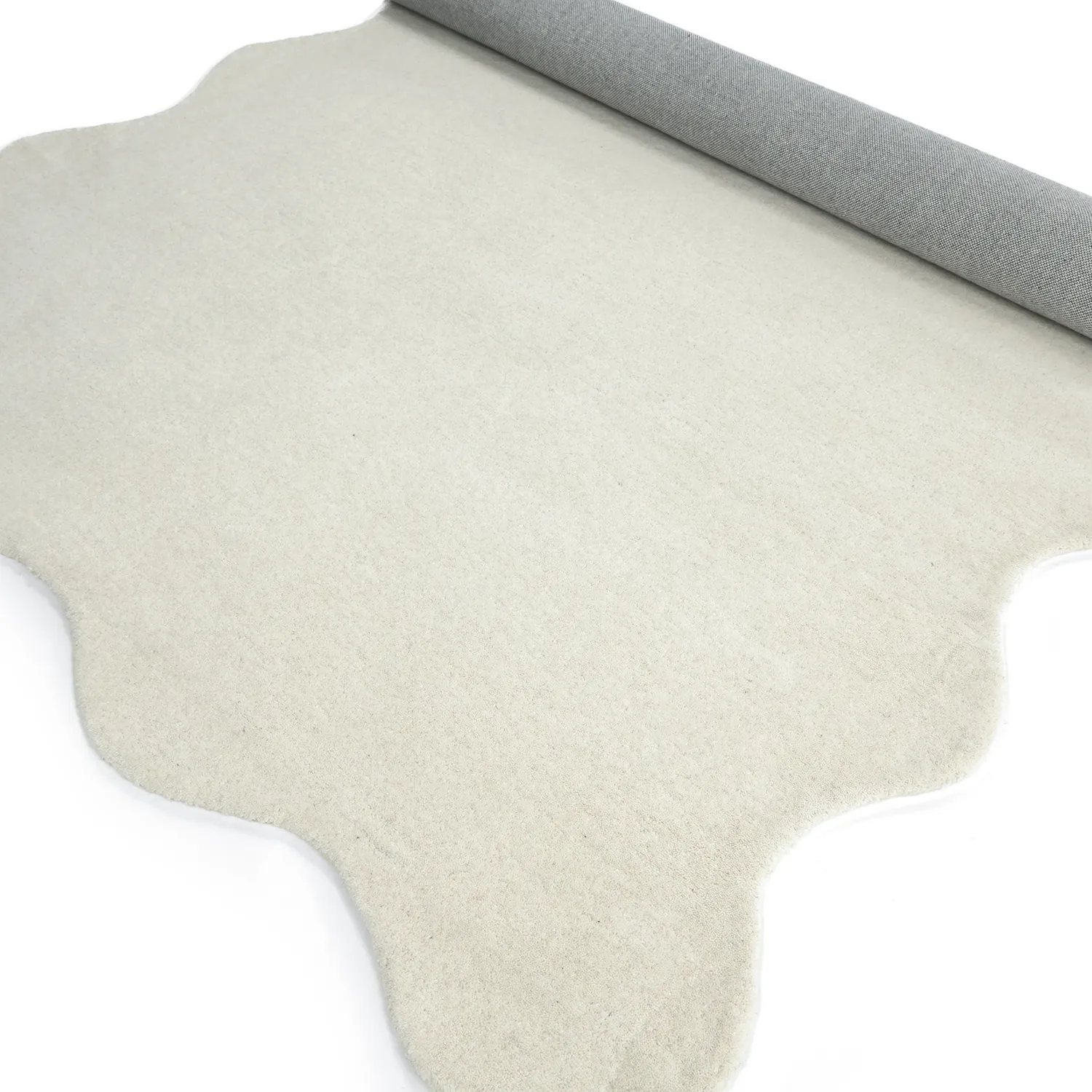 Tappeto in lana ondulato - Diu Hand Tufted Wool Premium (bianco)