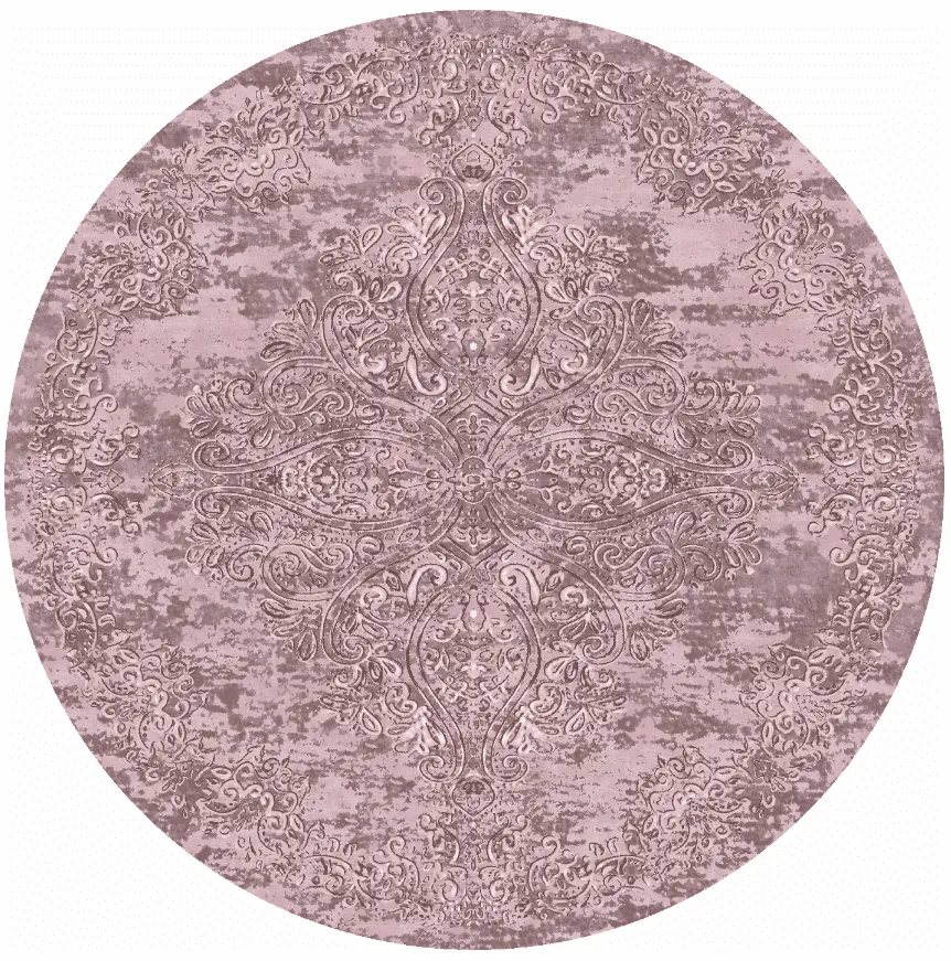 Tappeto rotondo - Valenza (rosa)