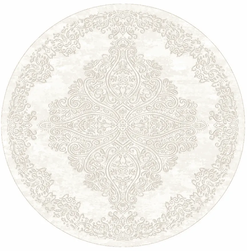 Tappeto rotondo - Valenza (bianco)