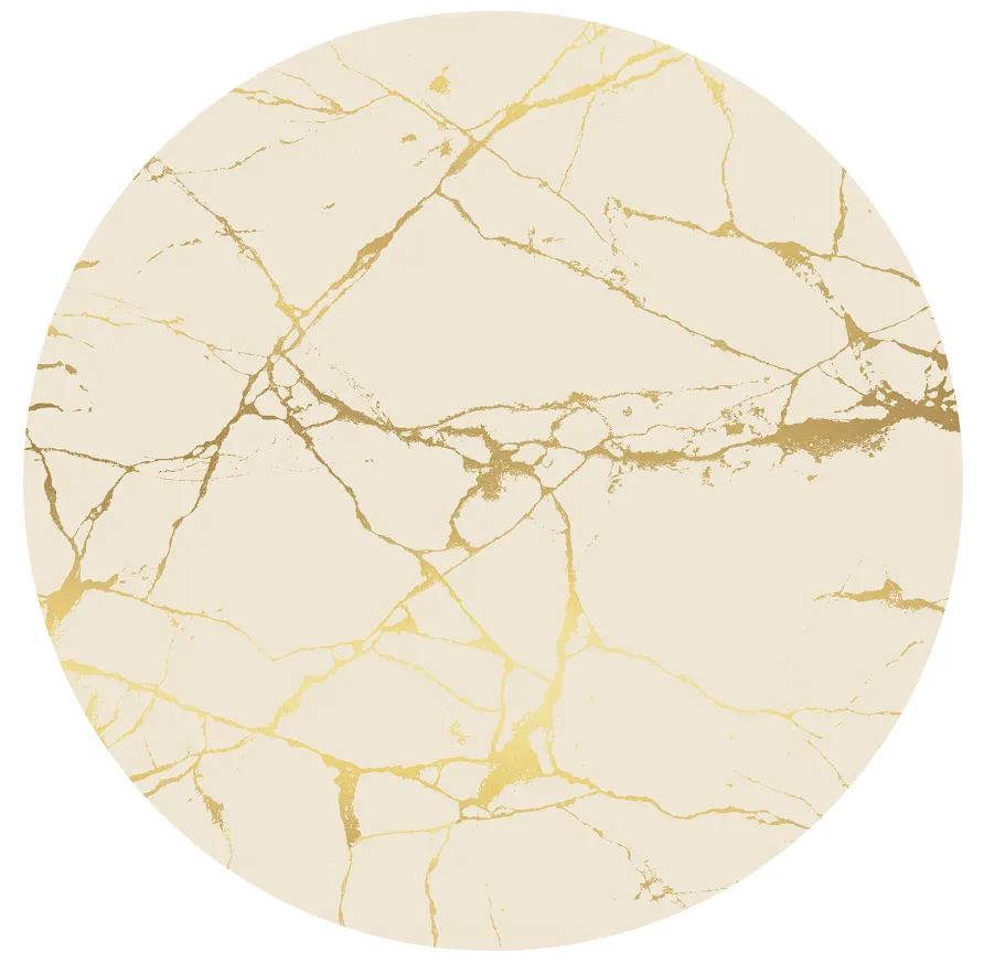 Tappeto rotondo - Vieste (beige/oro)