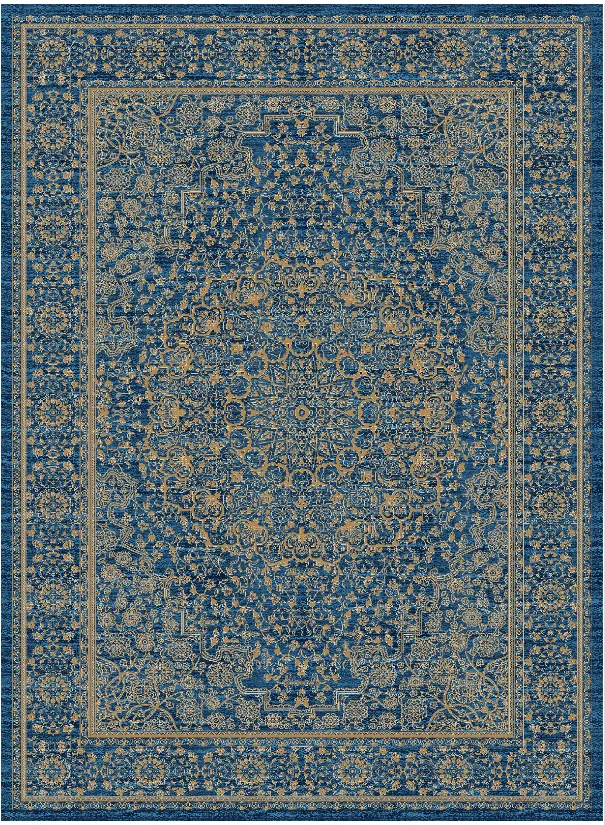 Tappeto Wilton - Vinadio (blu/oro)