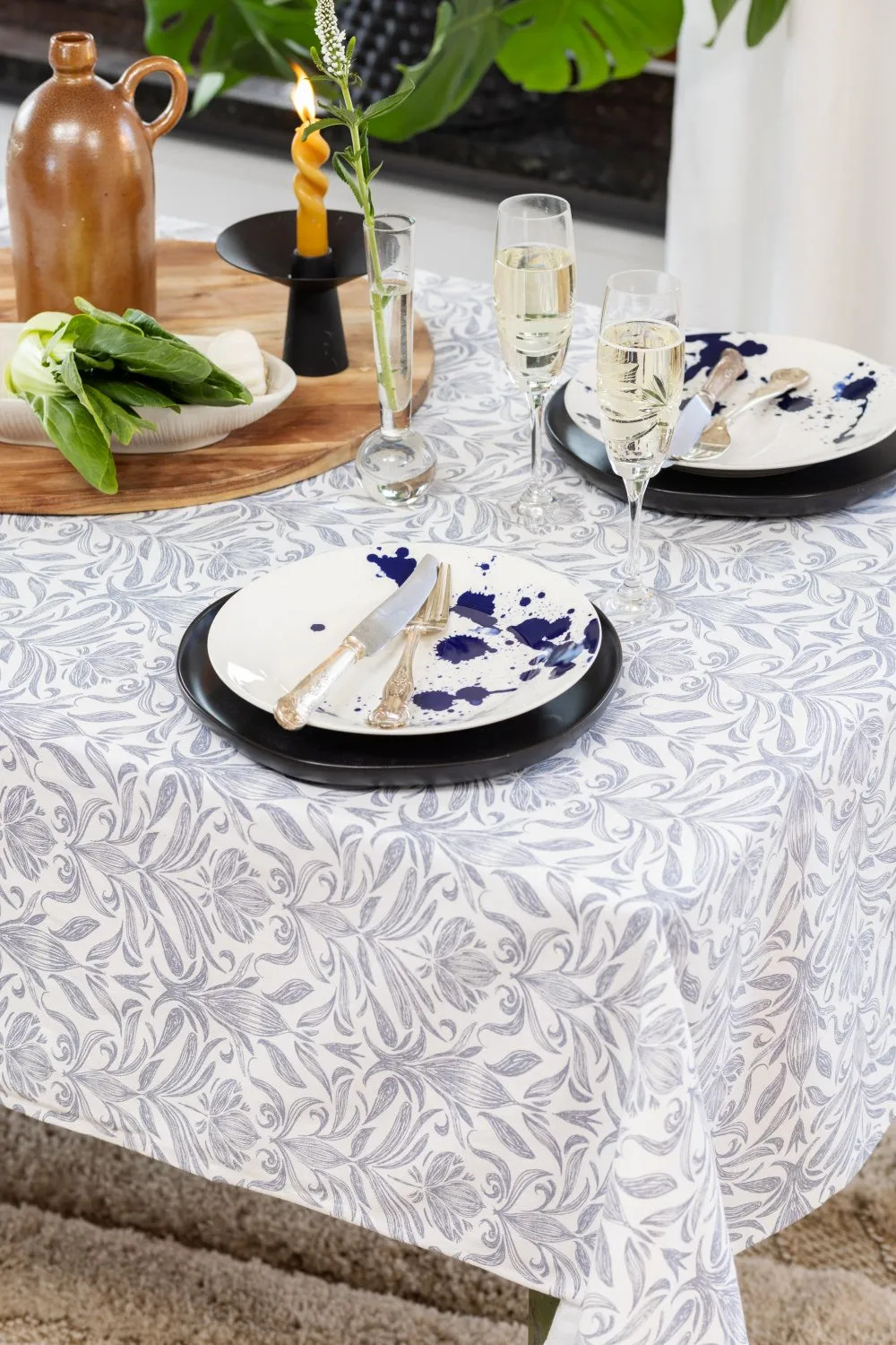 Tovaglia In Cotone - Viola (blu)