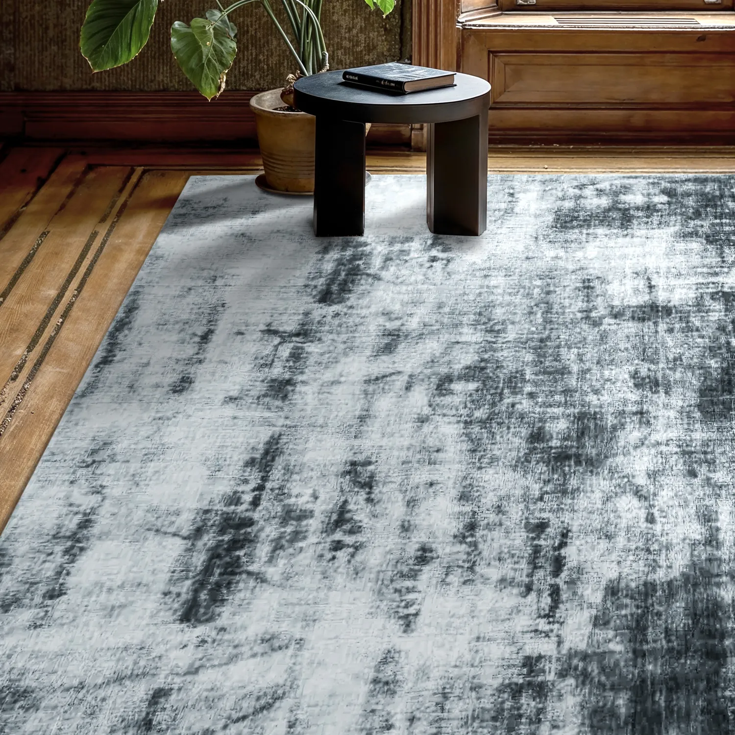 Tappeto In Viscosa - Jodhpur Special Luxury Edition (blu/grigio)