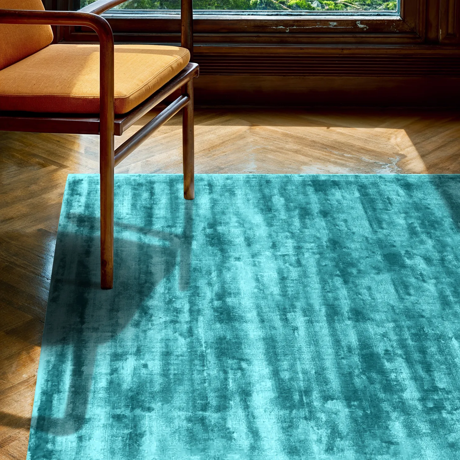 Tappeto In Viscosa - Jodhpur Special Luxury Edition (turchese)