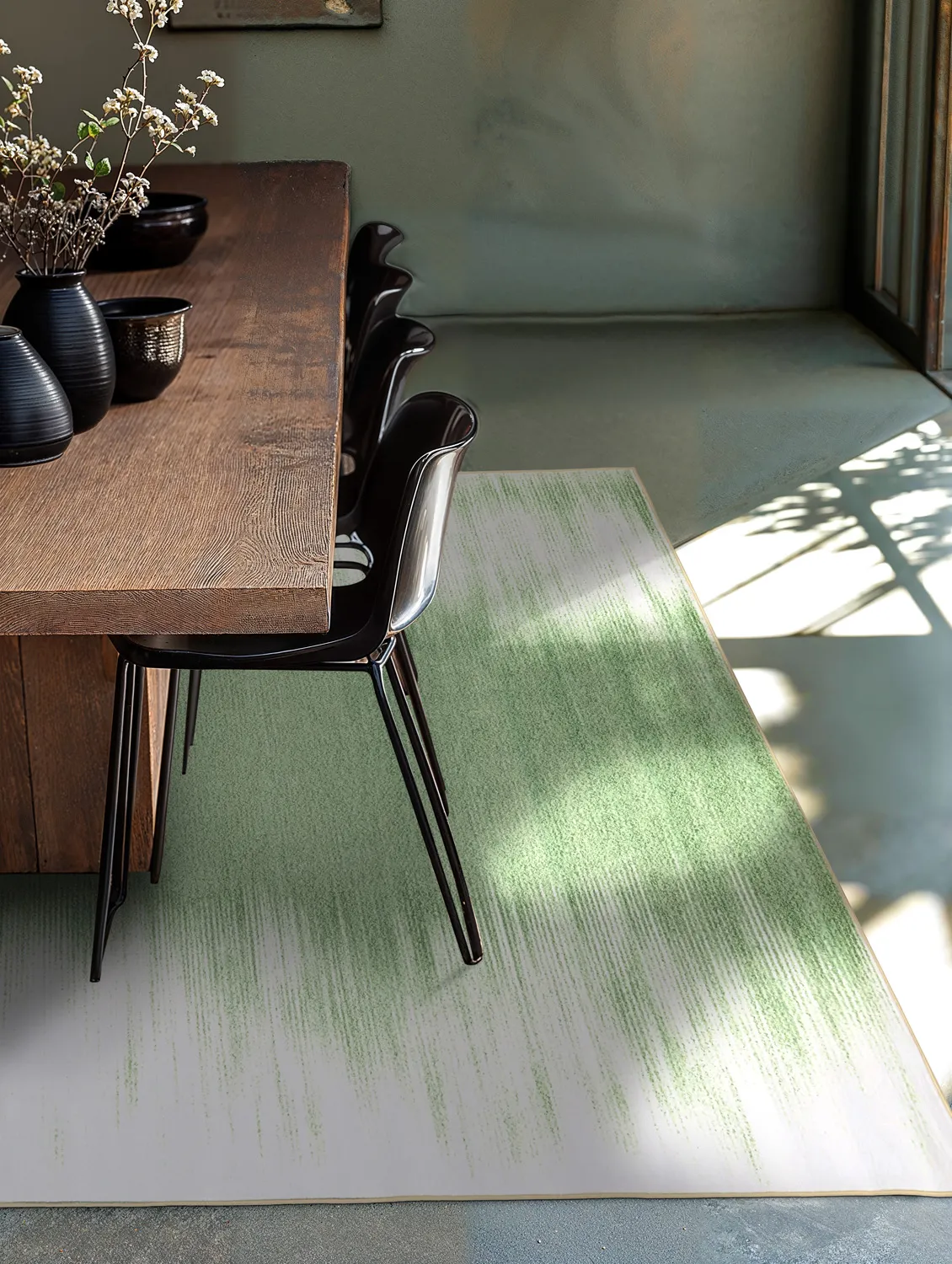 Tappeto Wilton - Cara (verde chiaro/beige)