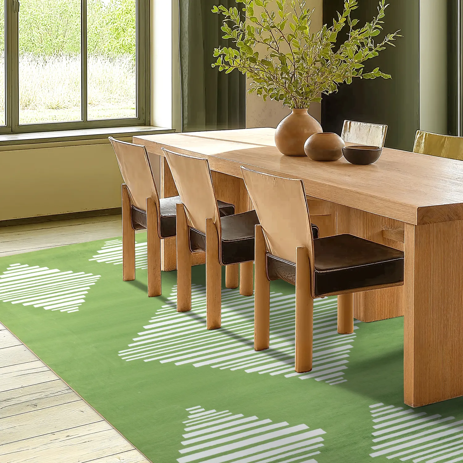 Tappeto Wilton - Carmen (verde/bianco)