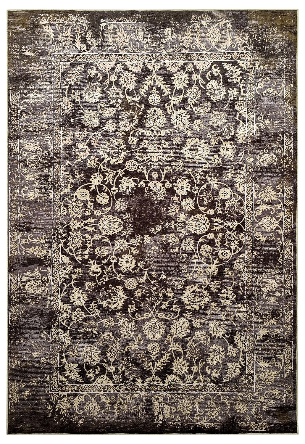 Tappeto Wilton - Flowers (marrone)