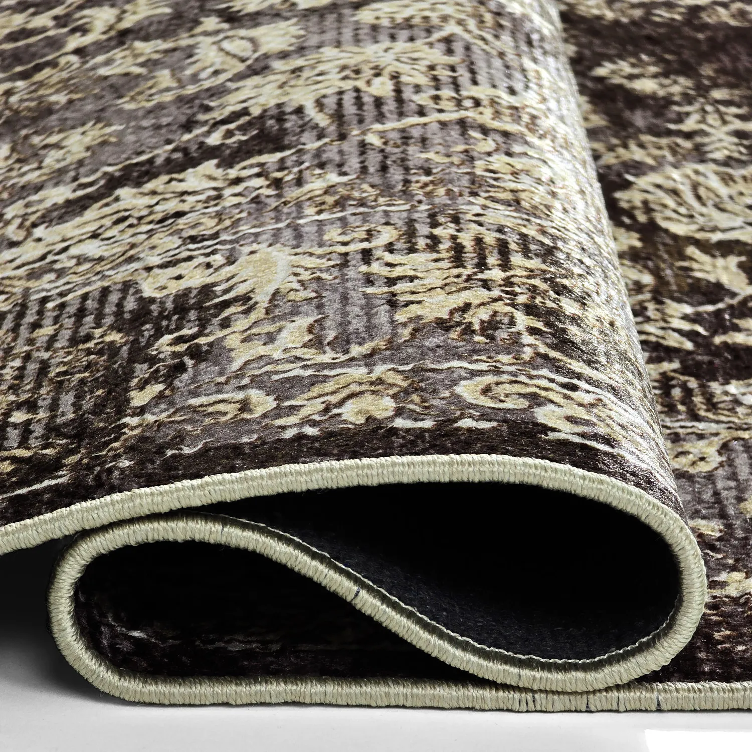 Tappeto Wilton - Flowers (marrone)