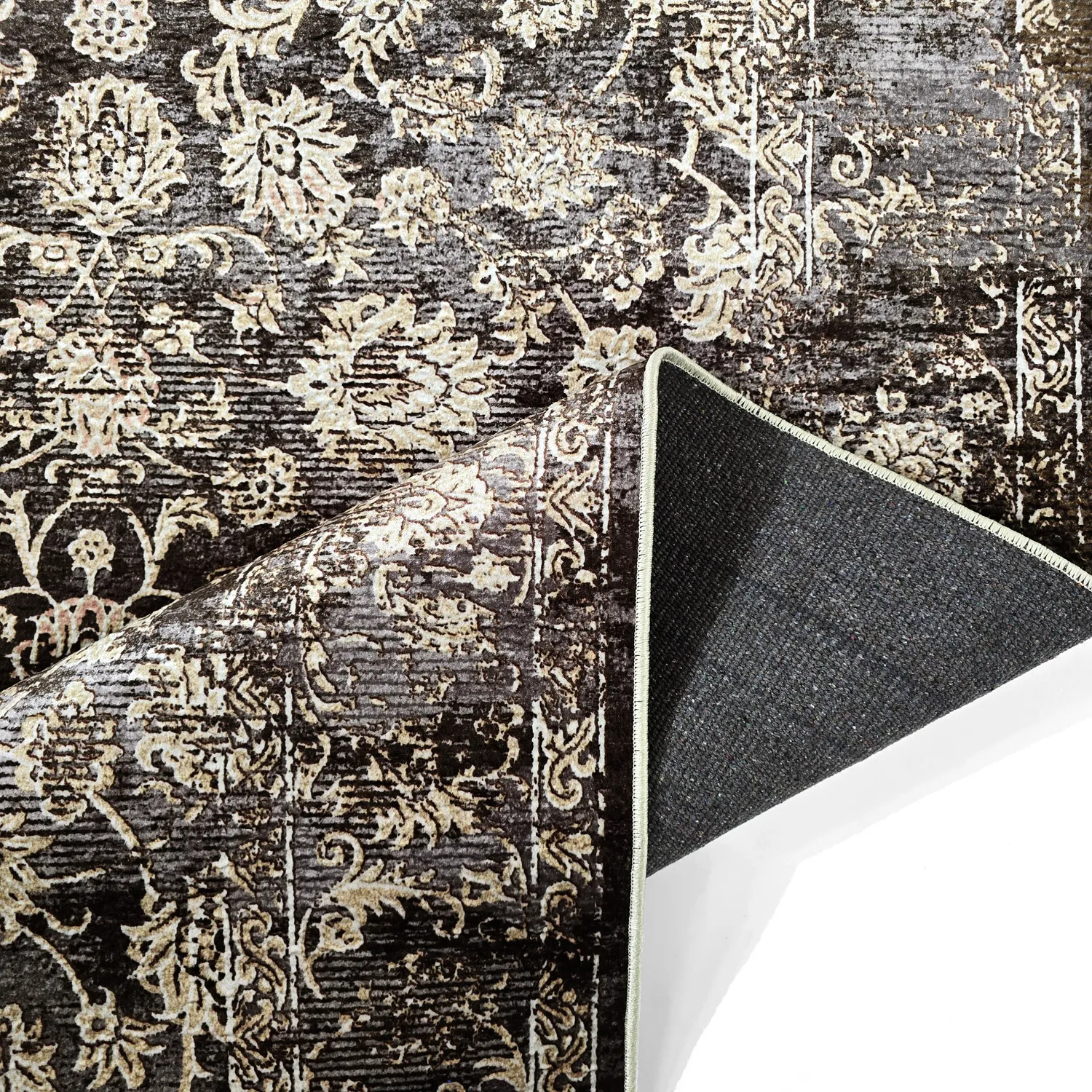Tappeto Wilton - Flowers (marrone)