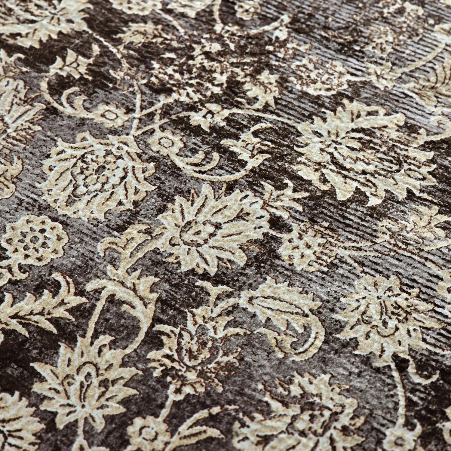 Tappeto Wilton - Flowers (marrone)