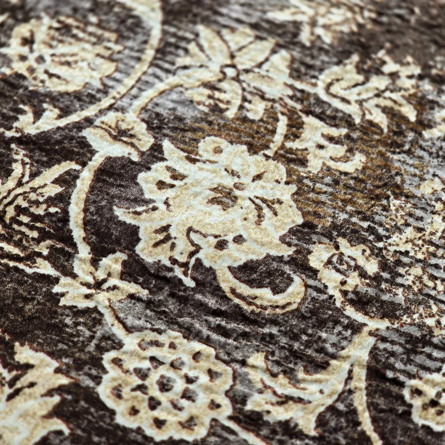 Tappeto Wilton - Flowers (marrone)