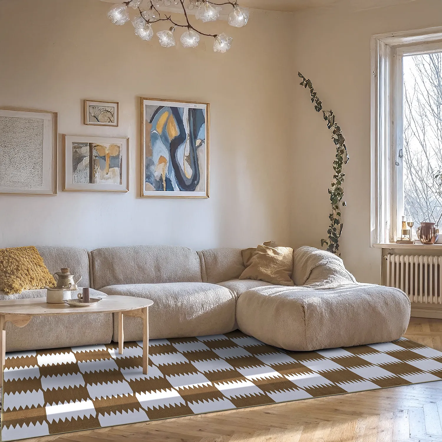 Tappeto Wilton - Gobi (marrone/bianco)