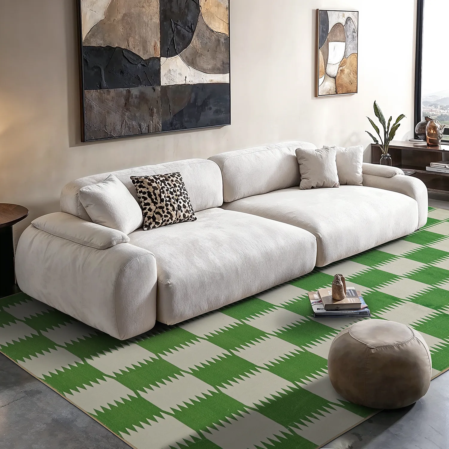 Tappeto Wilton - Gobi (verde/bianco)