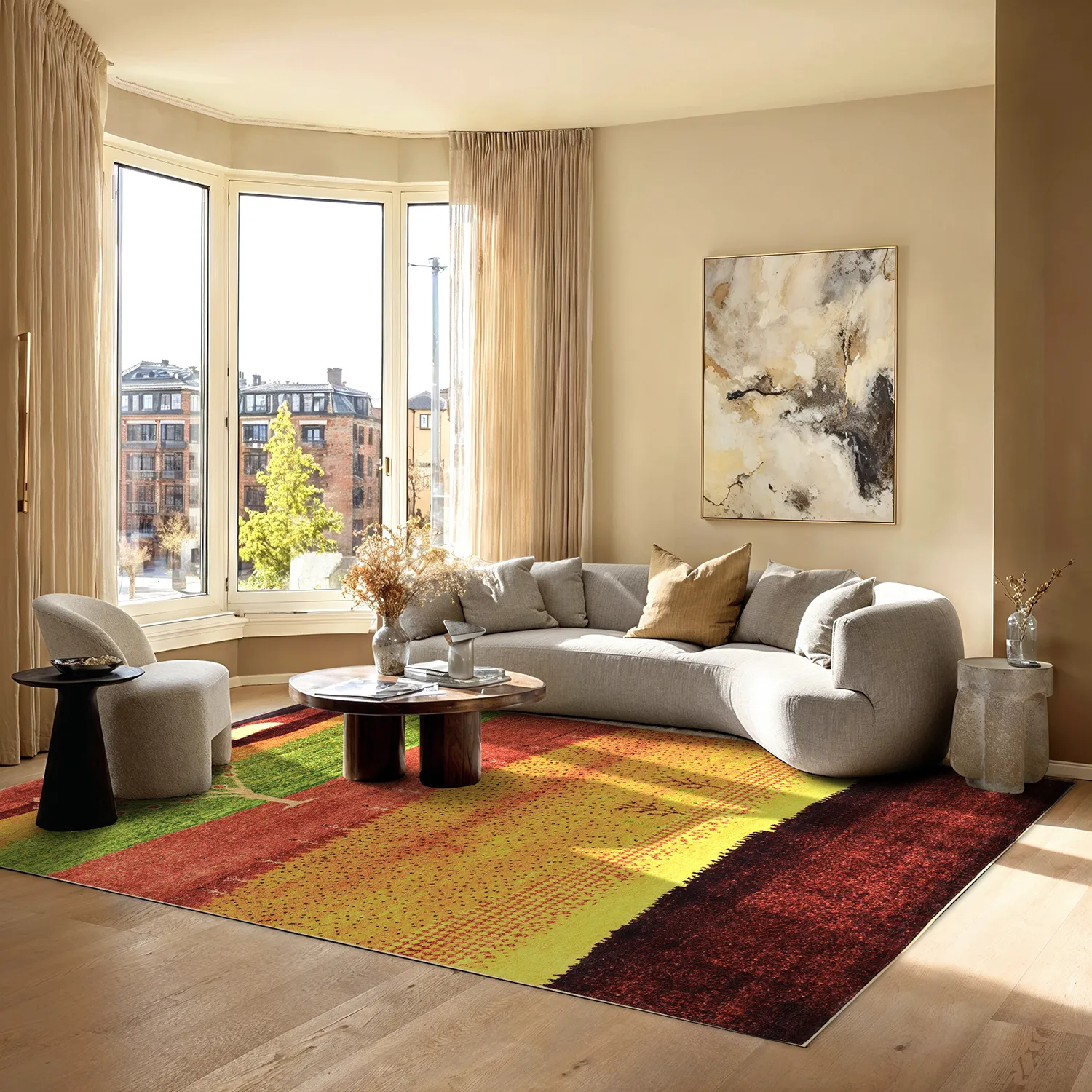 Tappeto Wilton - Oia (rosso/multiplo)