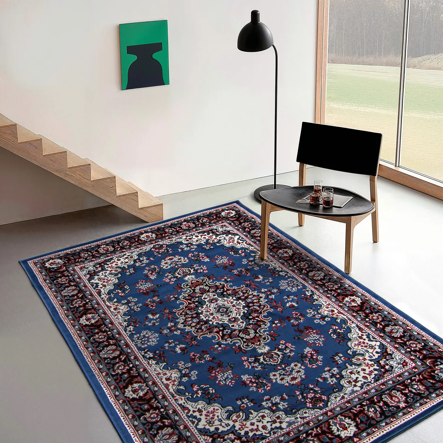 Tappeto Wilton - Peking (blu)