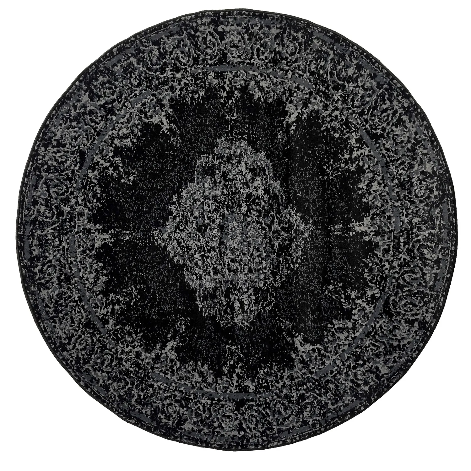 Tappeto rotondo - Peking (nero)