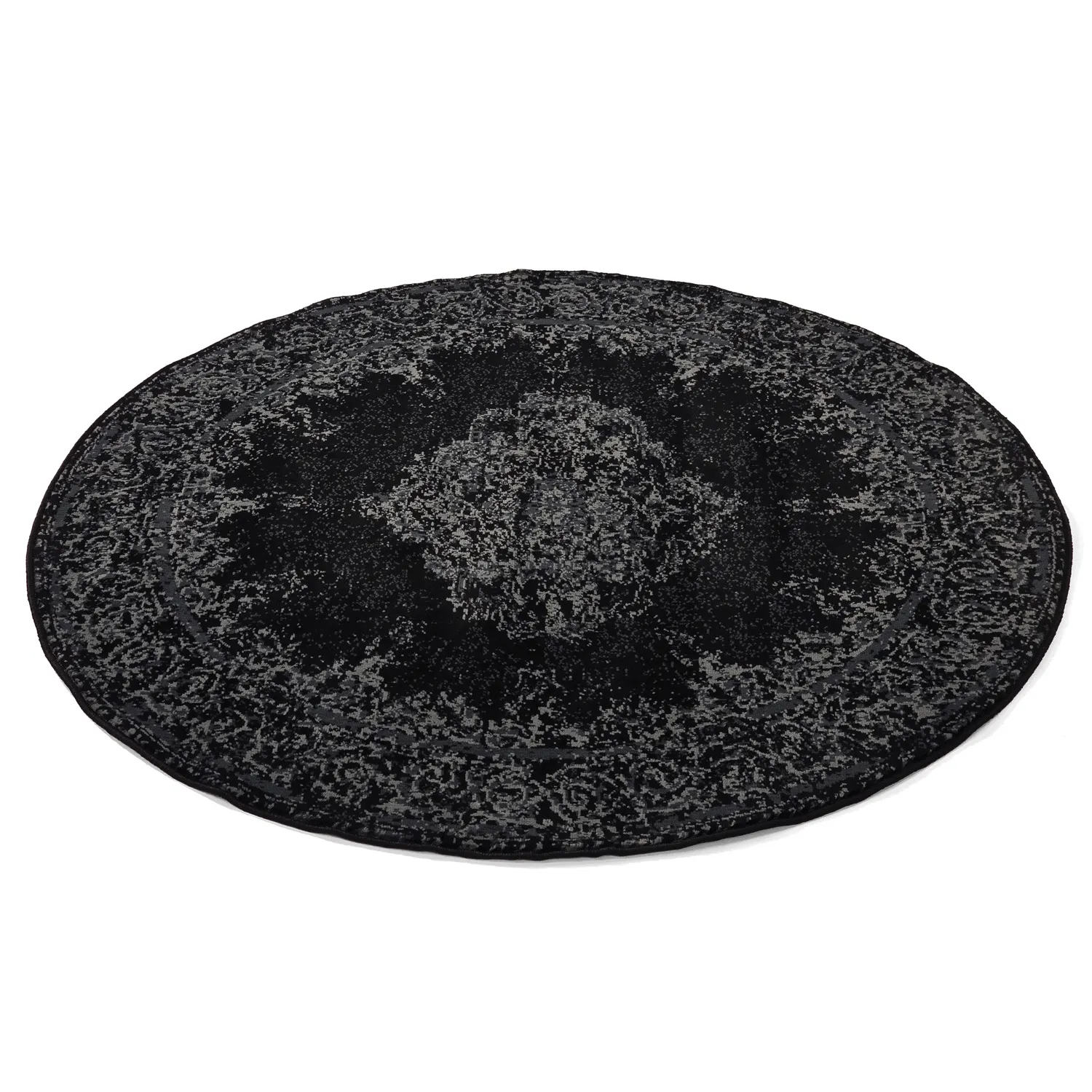 Tappeto rotondo - Peking (nero)