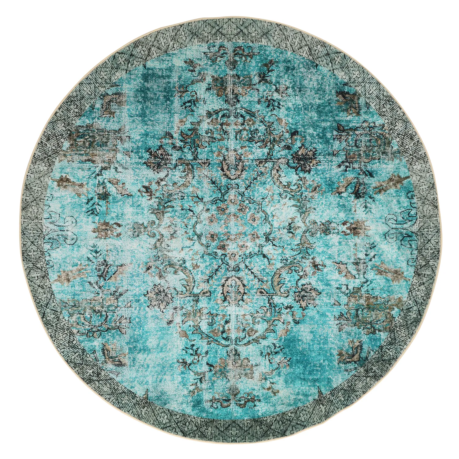Tappeto rotondo - Rosalie (blu)