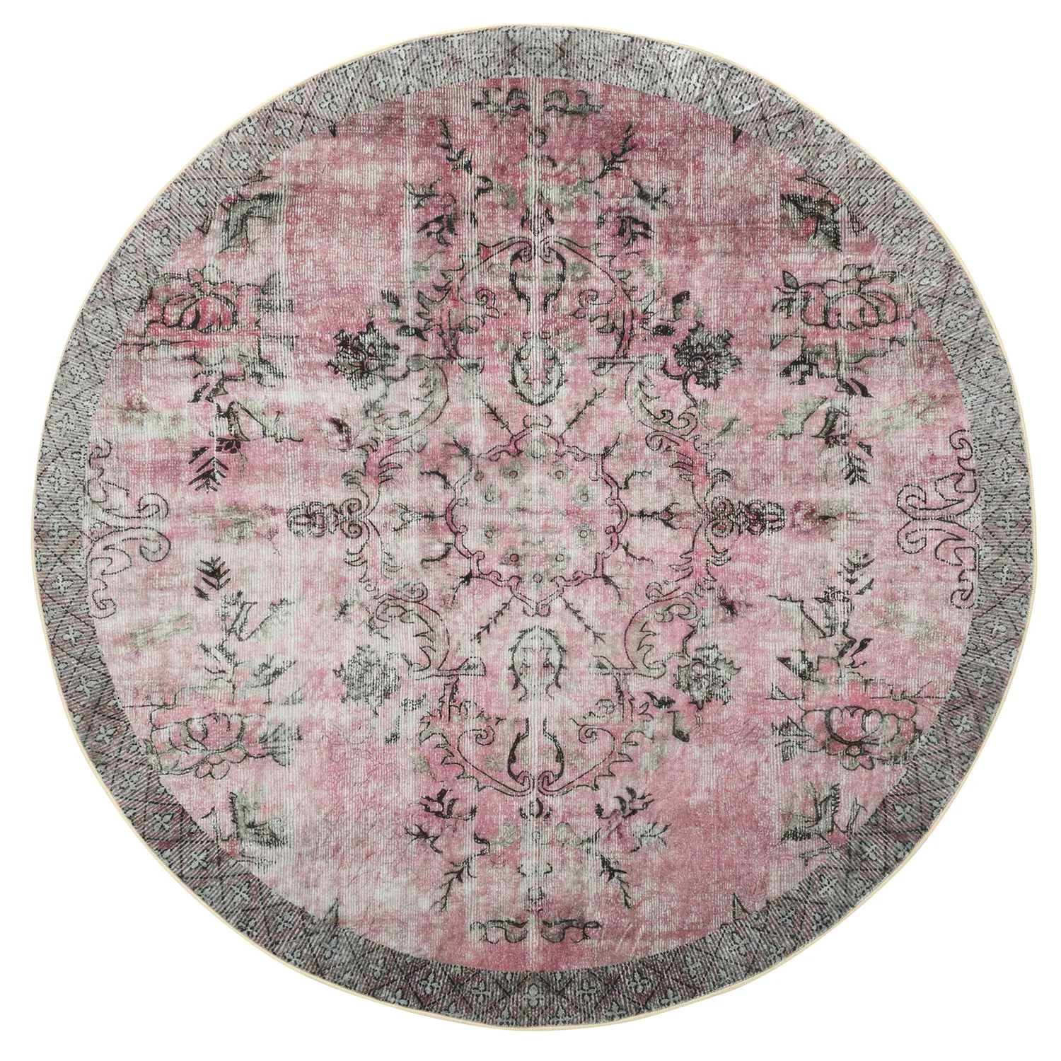 Tappeto rotondo - Rosalie (rosa)