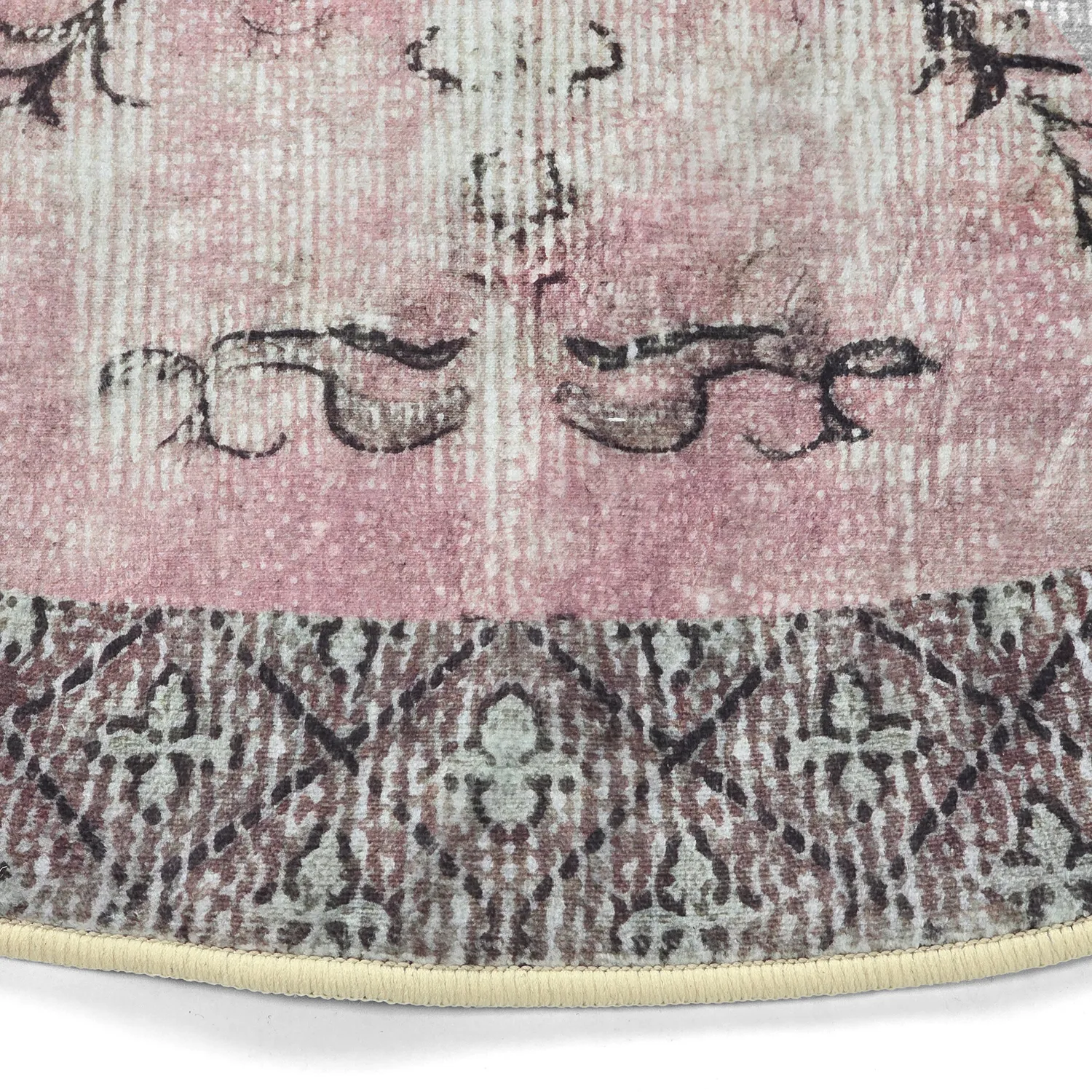 Tappeto rotondo - Rosalie (rosa)