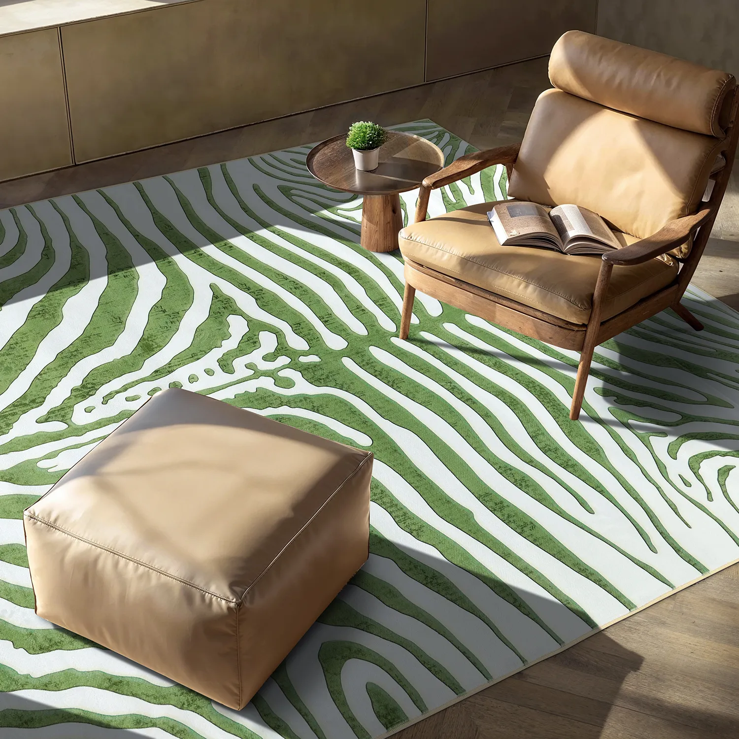 Tappeto Wilton - Zebra (verde)