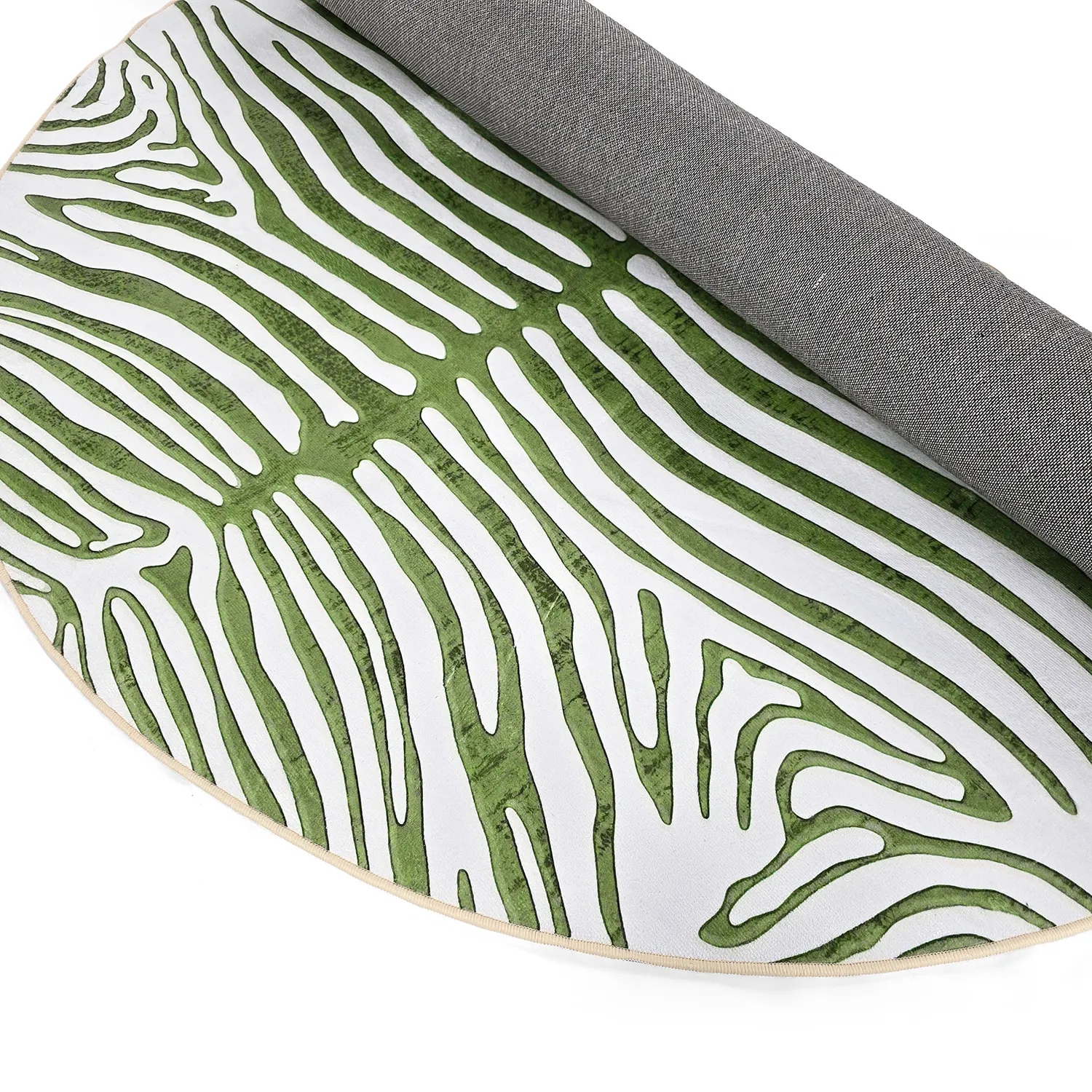 Tappeto rotondo - Zebra (verde)
