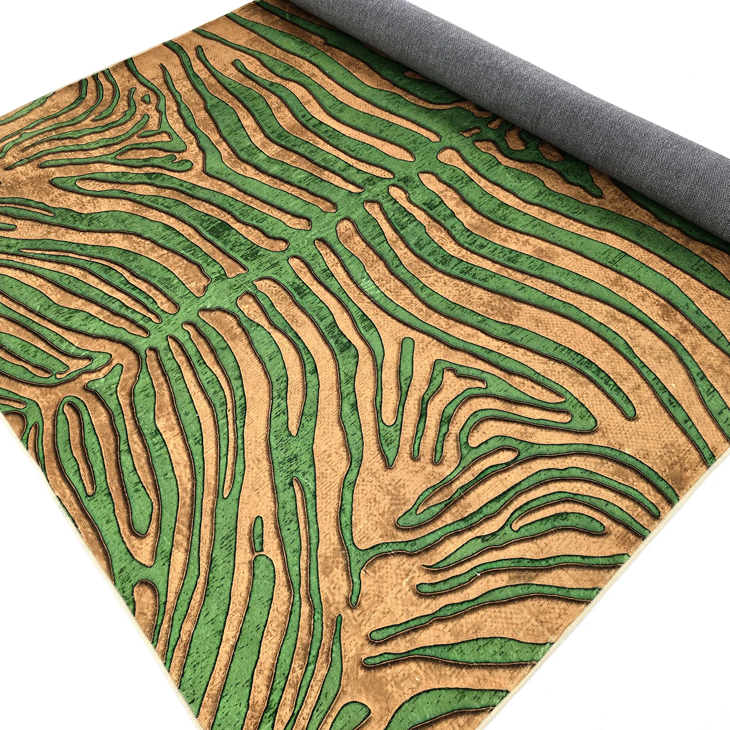 Tappeto Wilton - Zebra (verde/arancione)