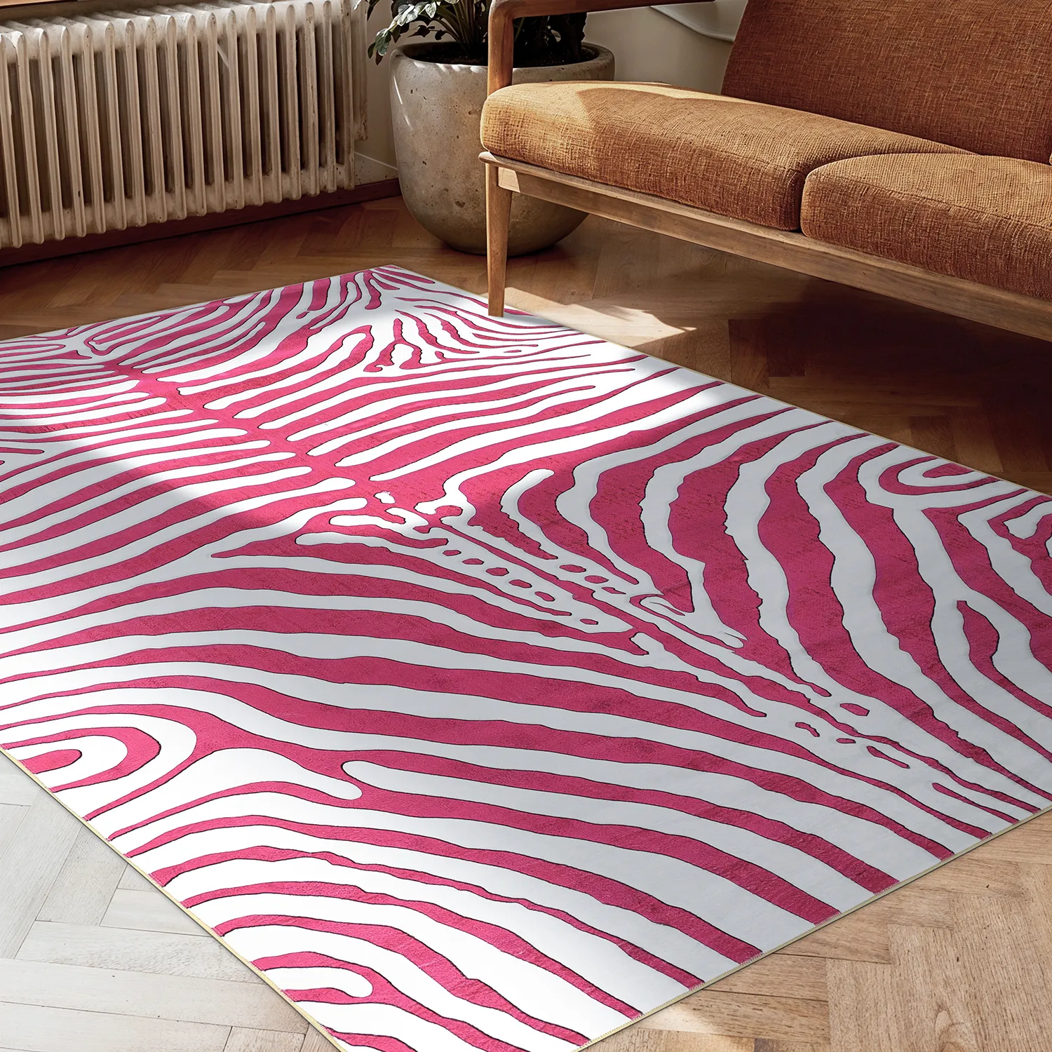 Tappeto Wilton - Zebra (rosa)