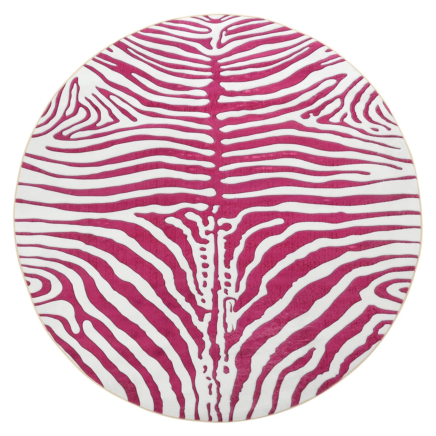 Tappeto rotondo - Zebra (rosa)