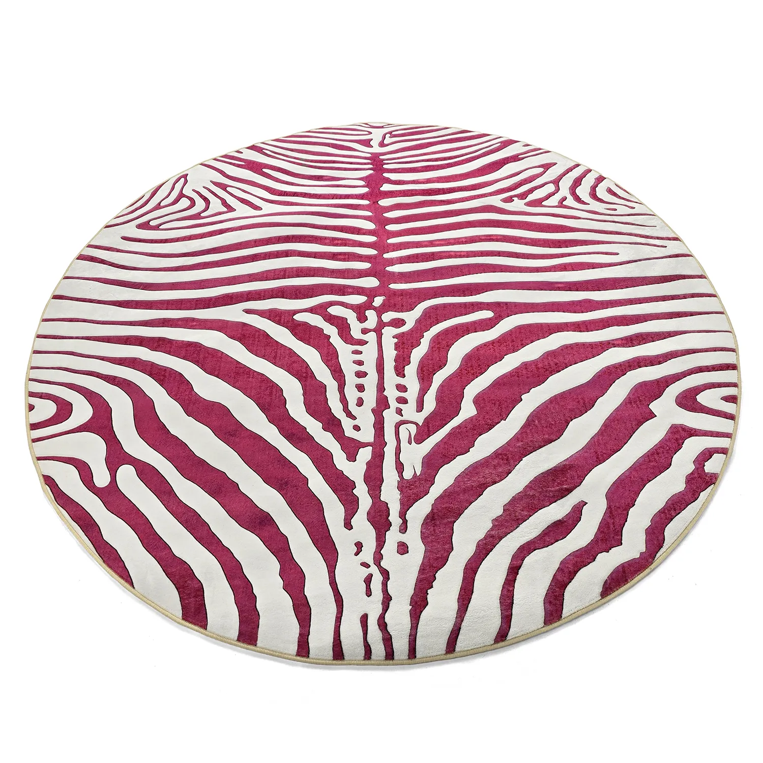 Tappeto rotondo - Zebra (rosa)