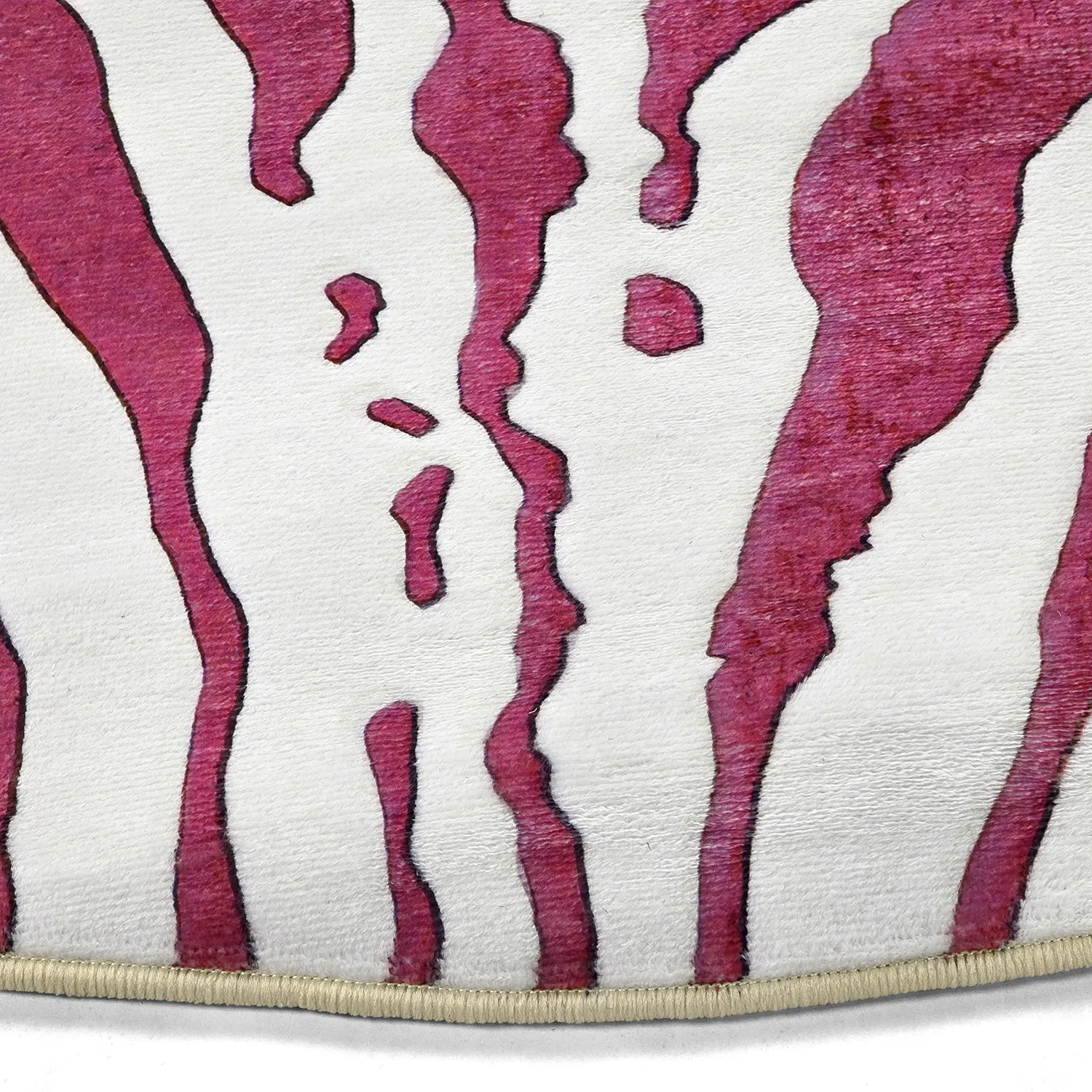 Tappeto rotondo - Zebra (rosa)