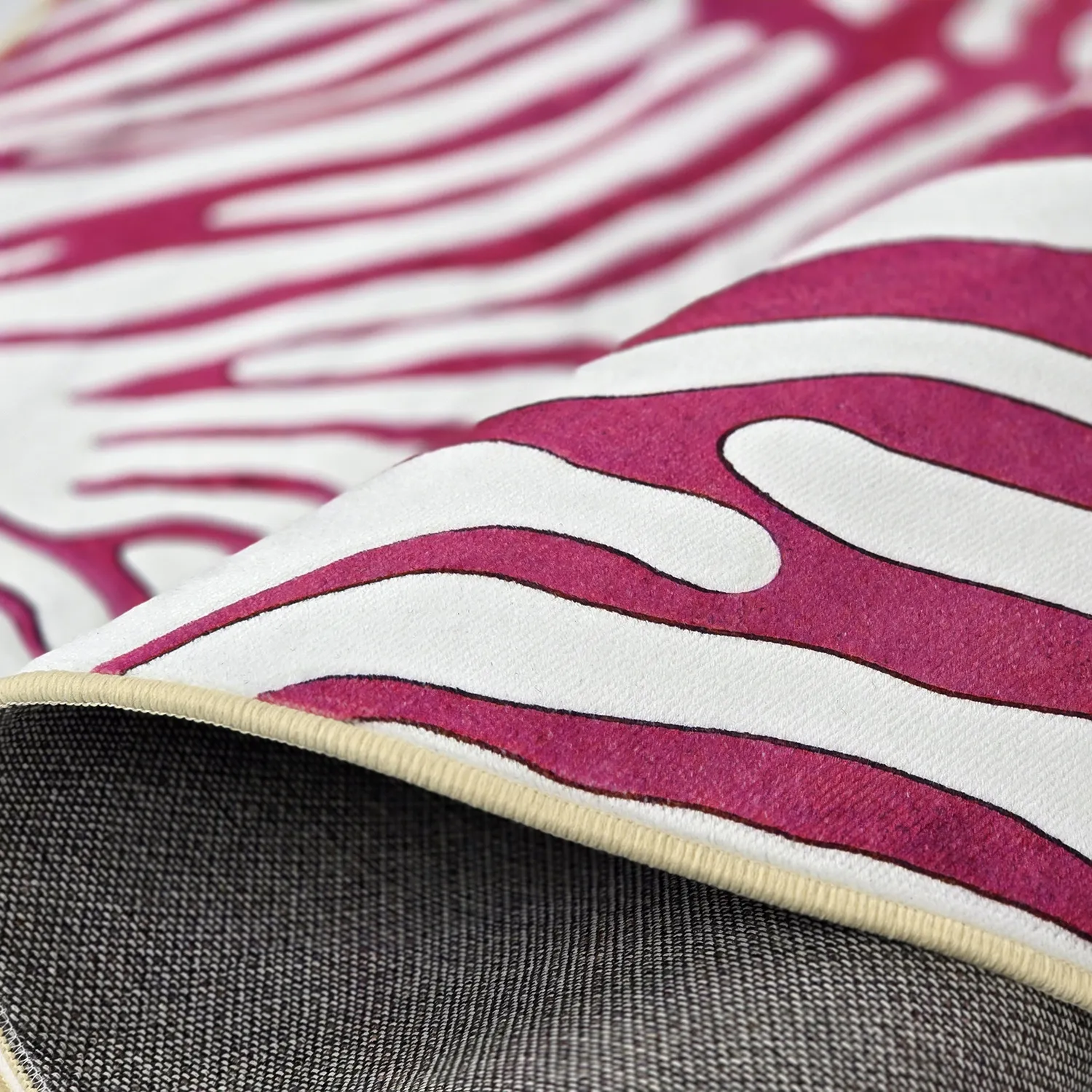 Tappeto rotondo - Zebra (rosa)