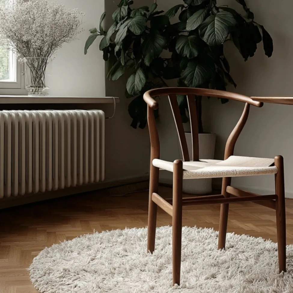 Sedia - Alta (noce/beige) - 2 pezzi