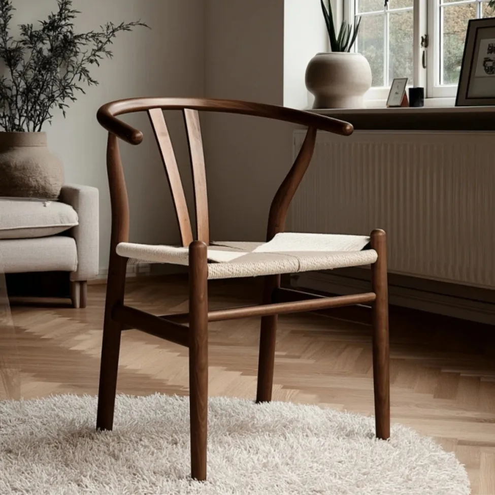 Sedia - Alta (noce/beige) - 2 pezzi