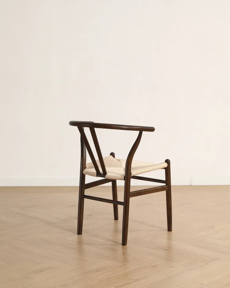 Sedia - Alta (noce/beige) - 2 pezzi