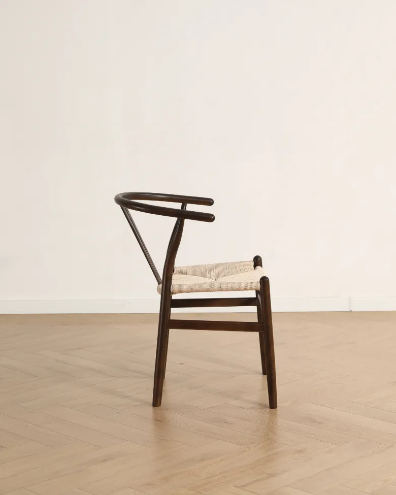 Sedia - Alta (noce/beige) - 2 pezzi