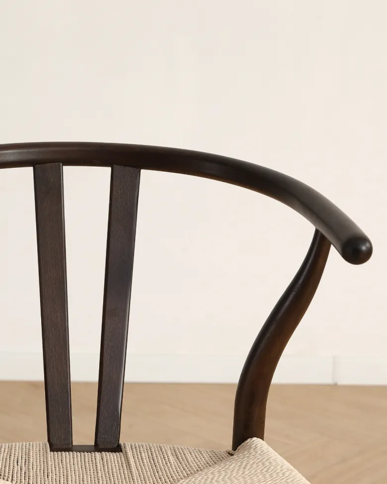 Sedia - Alta (noce/beige) - 2 pezzi