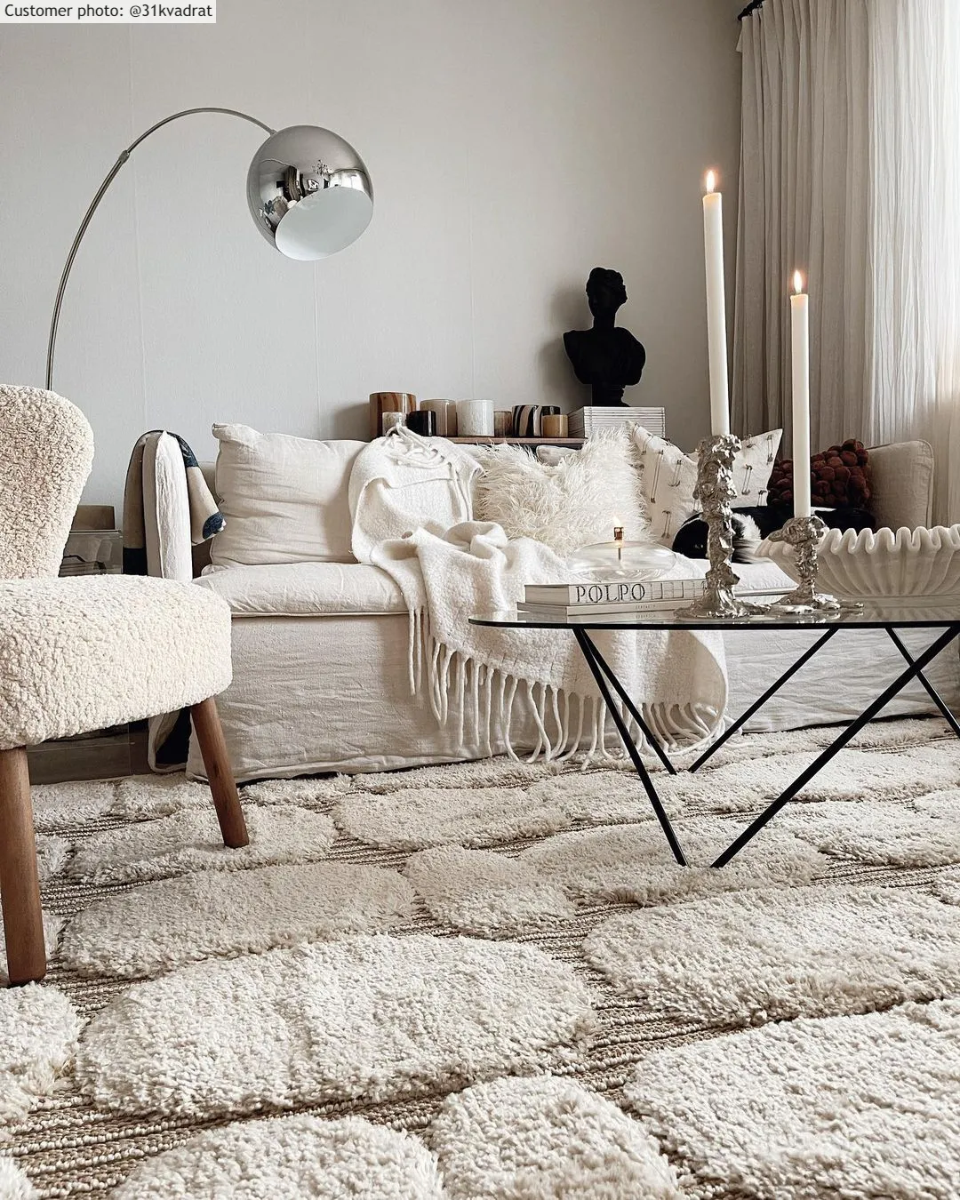 Tappeto A Pelo Lungo - Fondi (beige)