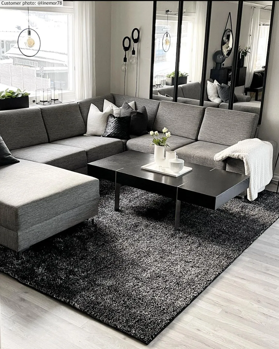 Tappeto A Pelo Lungo - Cosy (antracite)