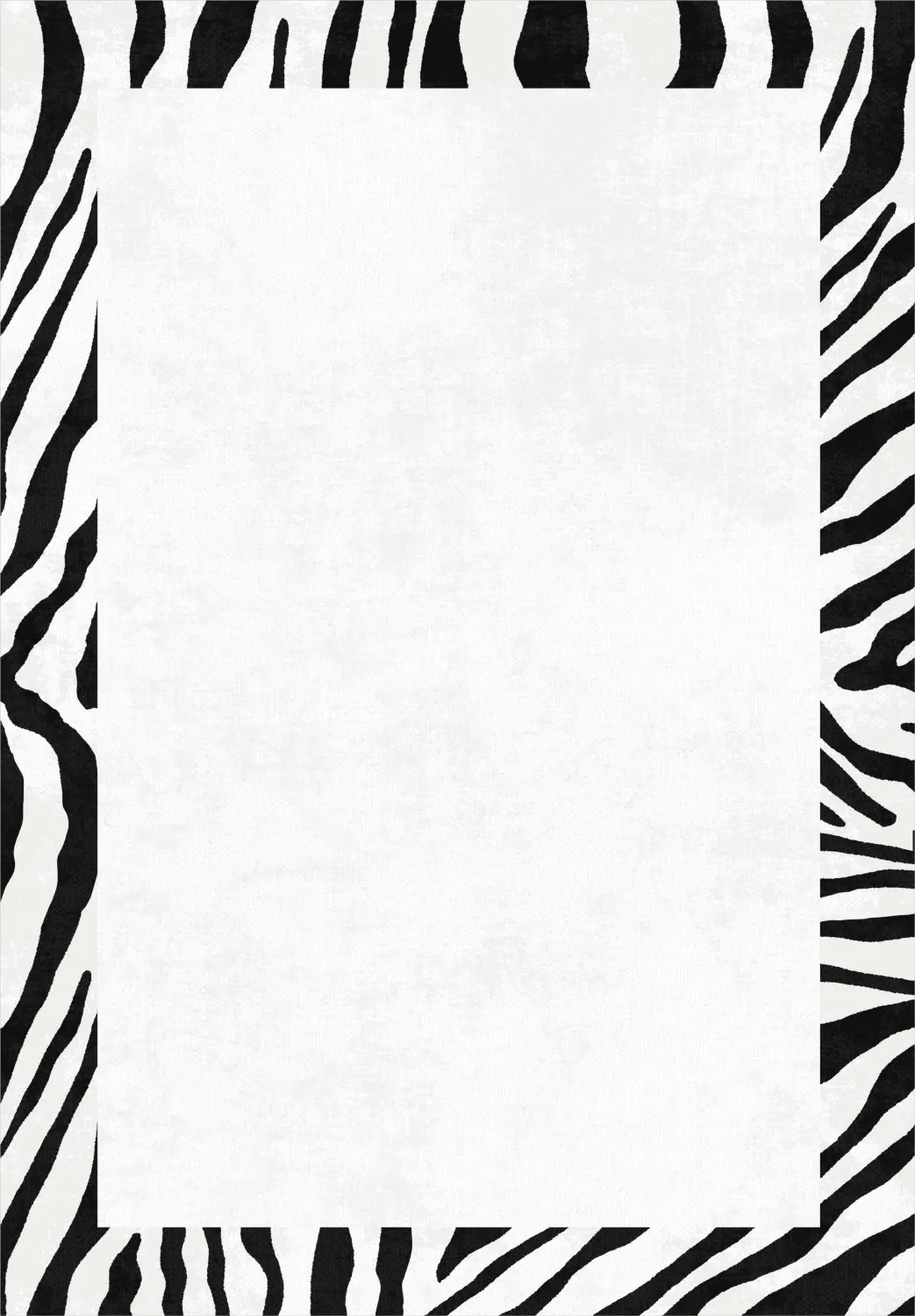 Tappeto Wilton - Zebra boarder (nero/bianco)