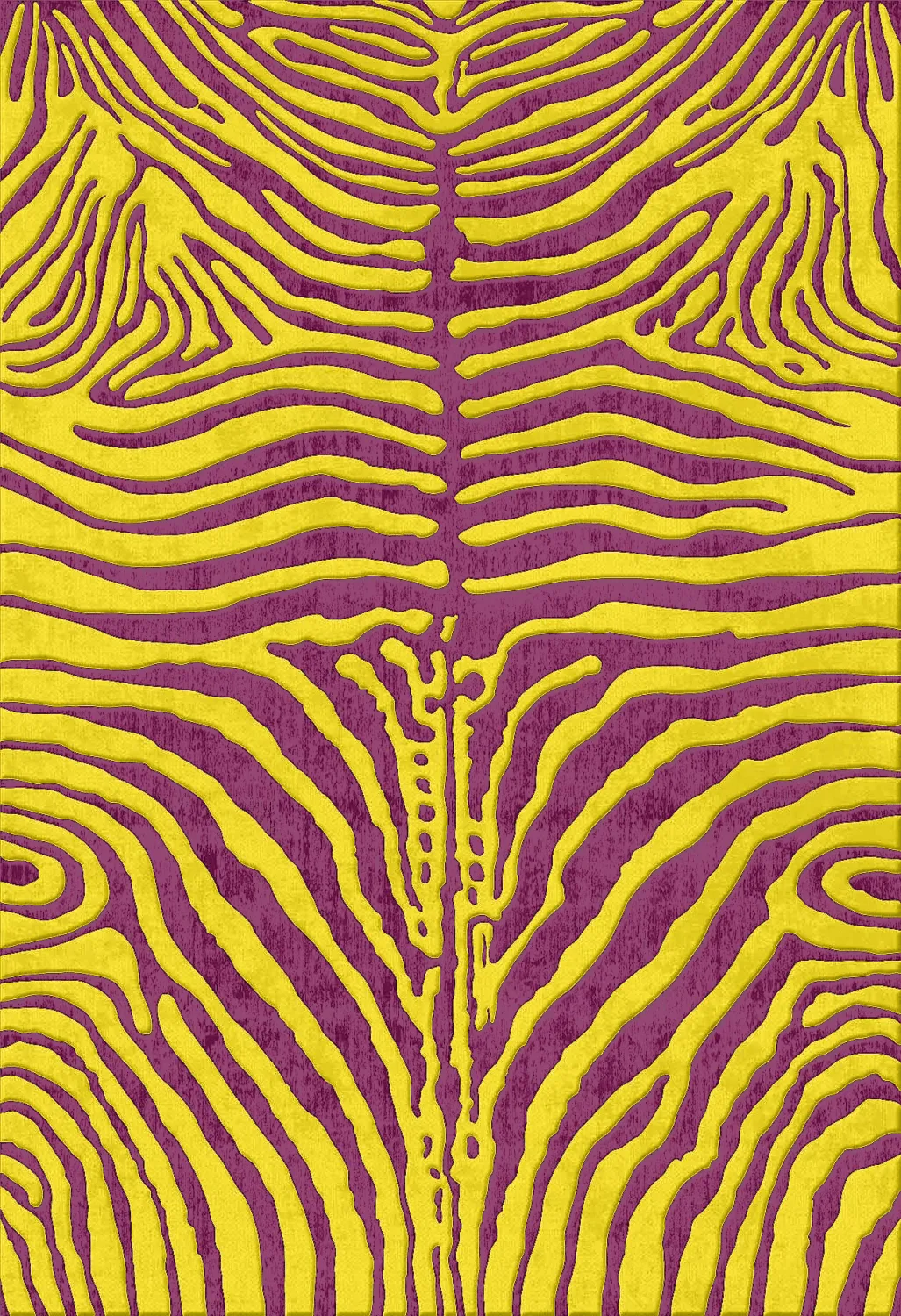 Tappeto Wilton - Zebra (giallo/viola)
